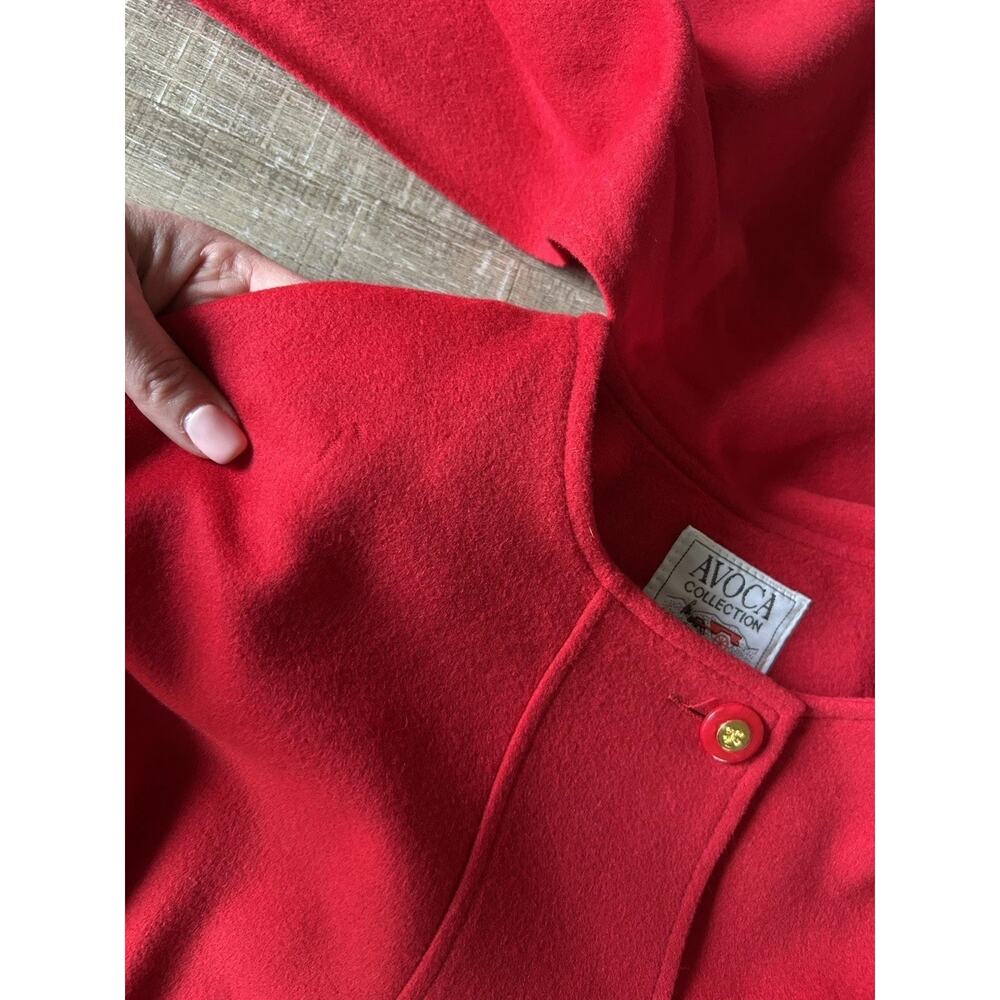 Avoca Vintage Wool & Cashmere long Cape Coat with attached scarf size 1 - Picture 12 of 16